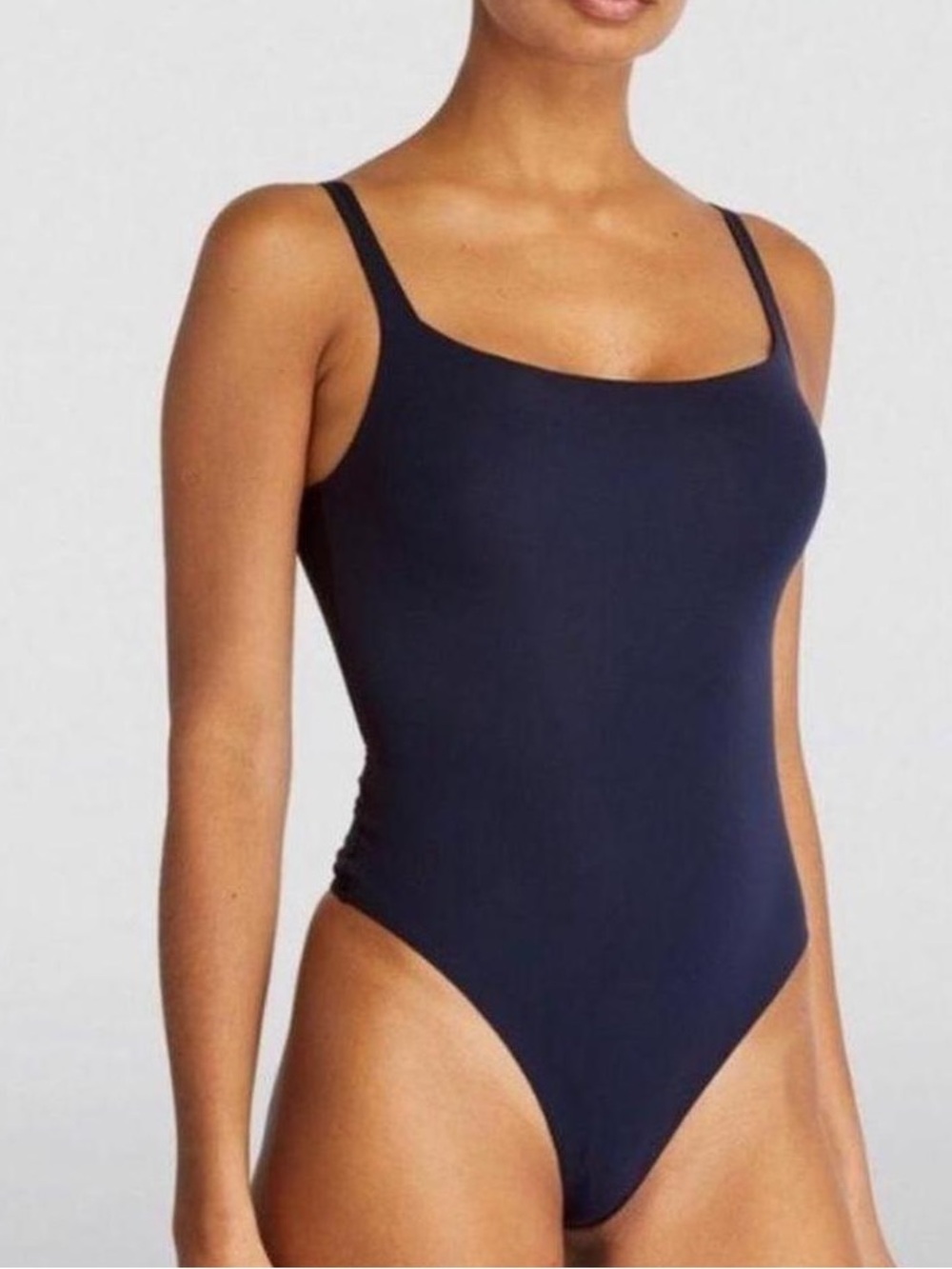 SKIMs Square neck Bodysuit- Navy